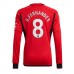 Tanie Strój piłkarski Manchester United Bruno Fernandes #8 Koszulka Podstawowej 2023-24 Długie Rękawy